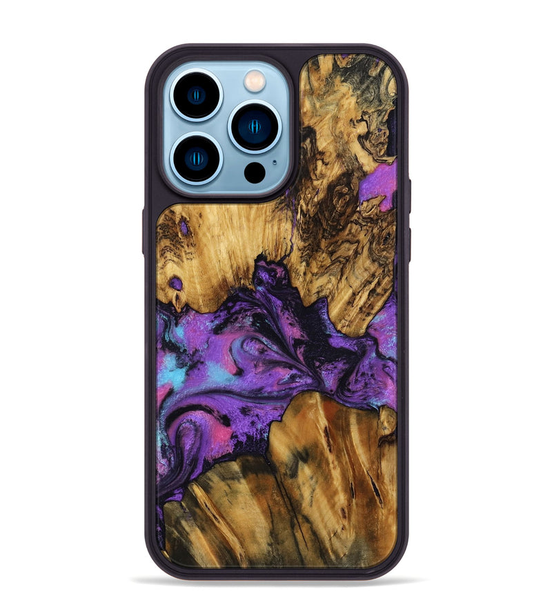 iPhone 14 Pro Max Wood Phone Case - Mont (Purple, 799194)