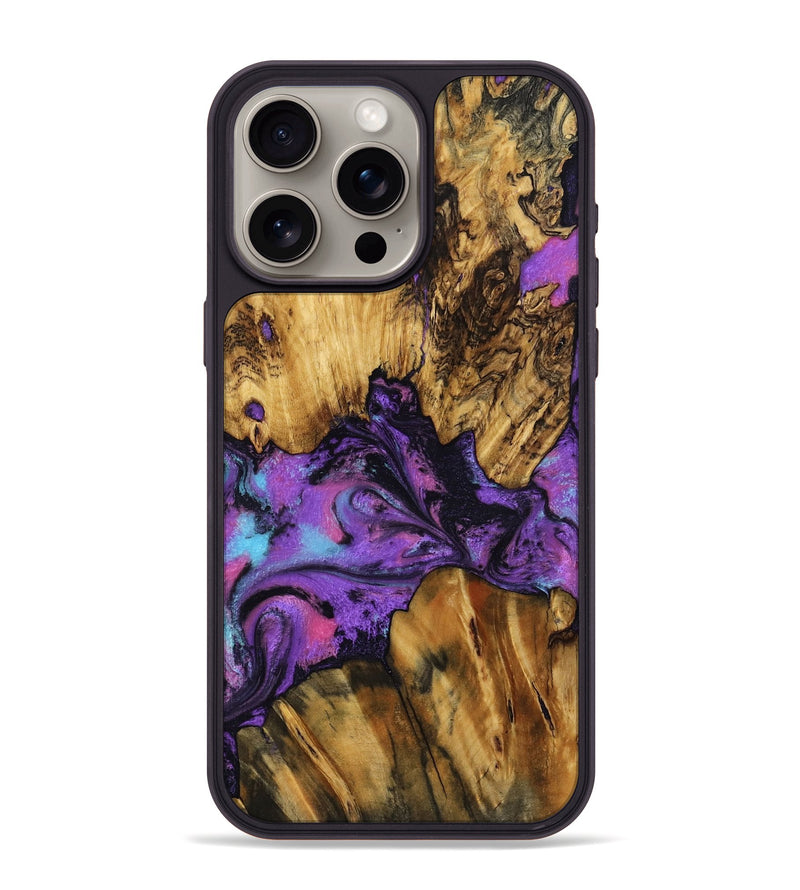 iPhone 15 Pro Max Wood Phone Case - Mont (Purple, 799194)