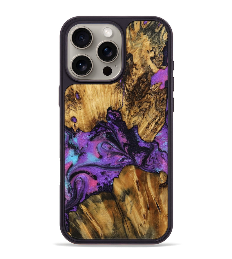iPhone 16 Pro Max Wood Phone Case - Mont (Purple, 799194)