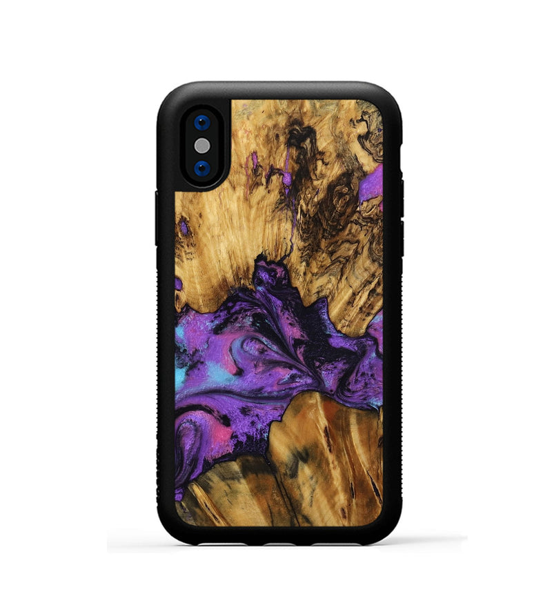 iPhone Xs Wood Phone Case - Mont (Purple, 799194)