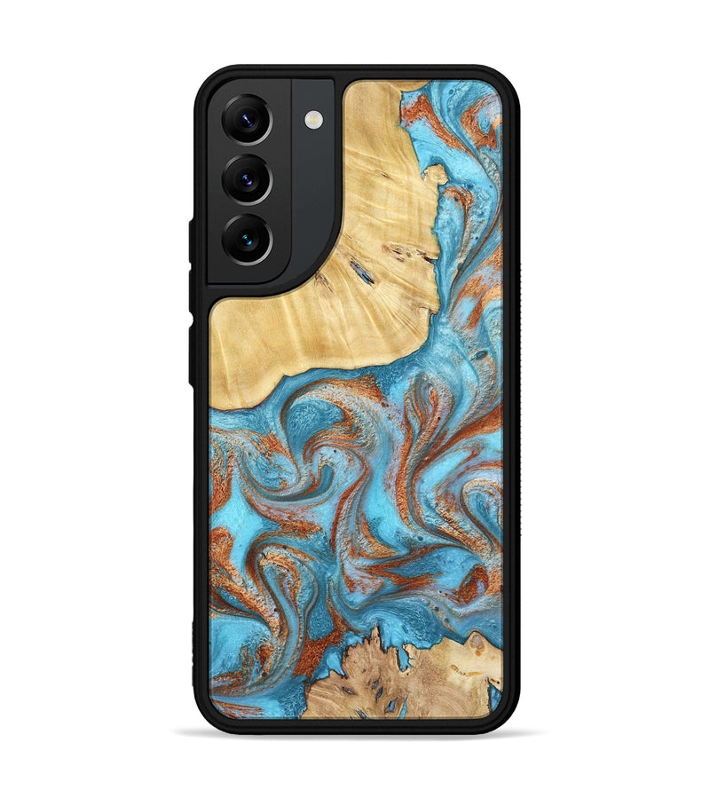 Galaxy S22 Plus Wood Phone Case - Lynette (Teal & Gold, 799195)