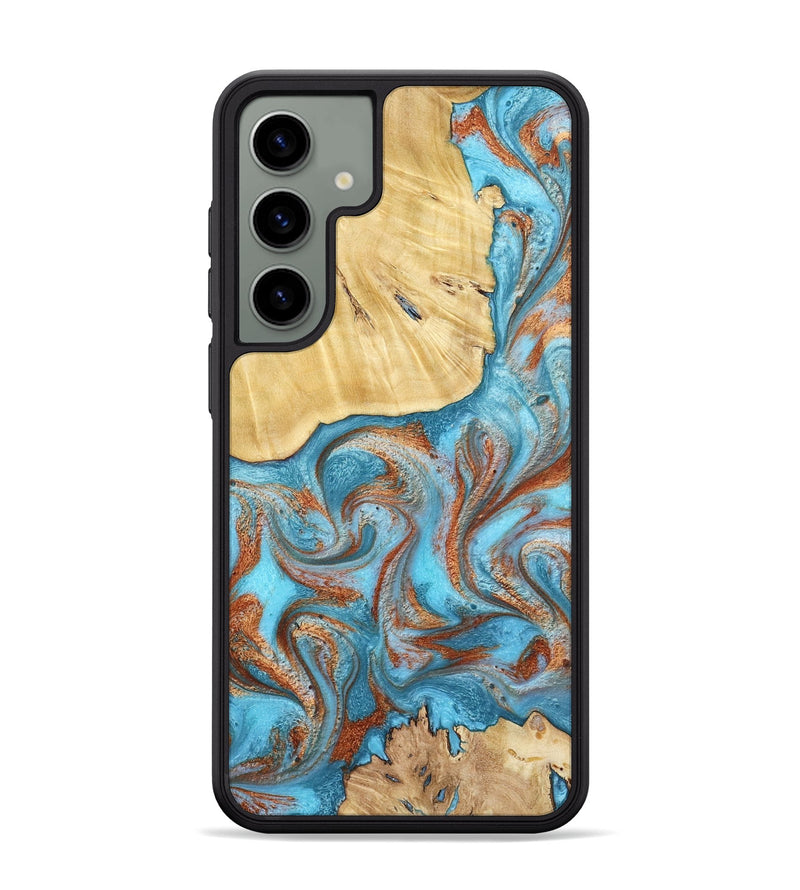 Galaxy S24 Plus Wood Phone Case - Lynette (Teal & Gold, 799195)