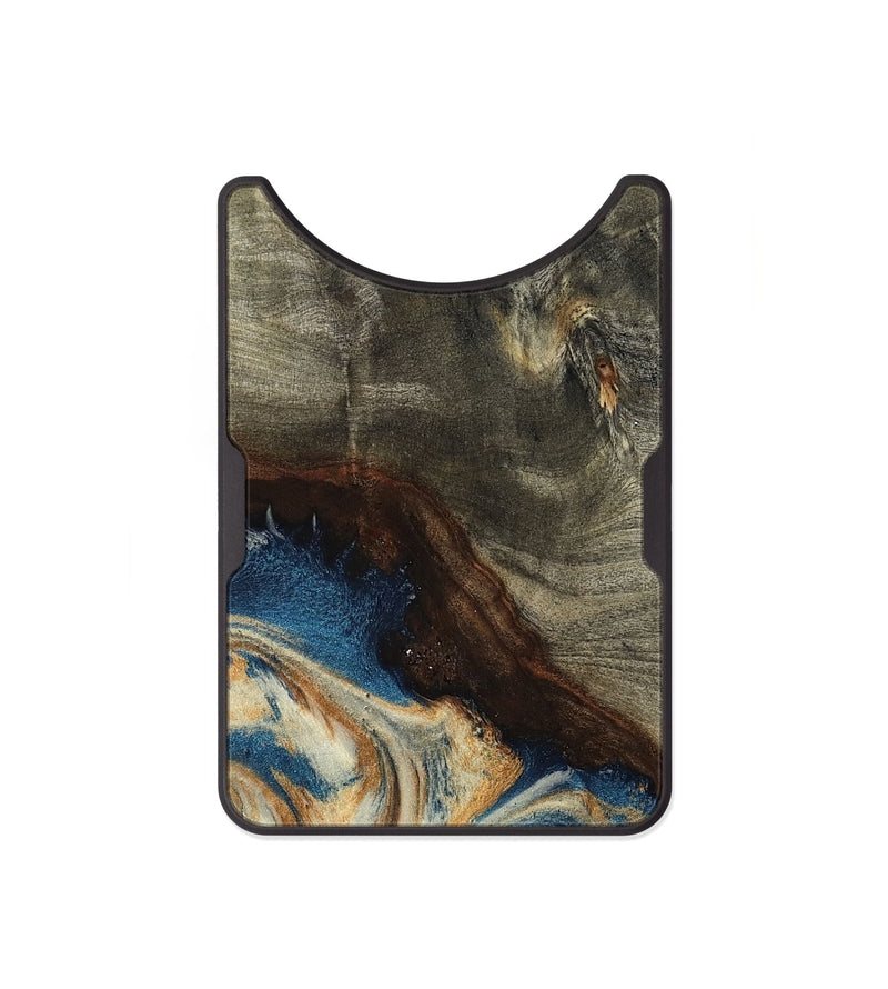 Alloy Wood Wallet - Mozelle (Teal & Gold, 799196)