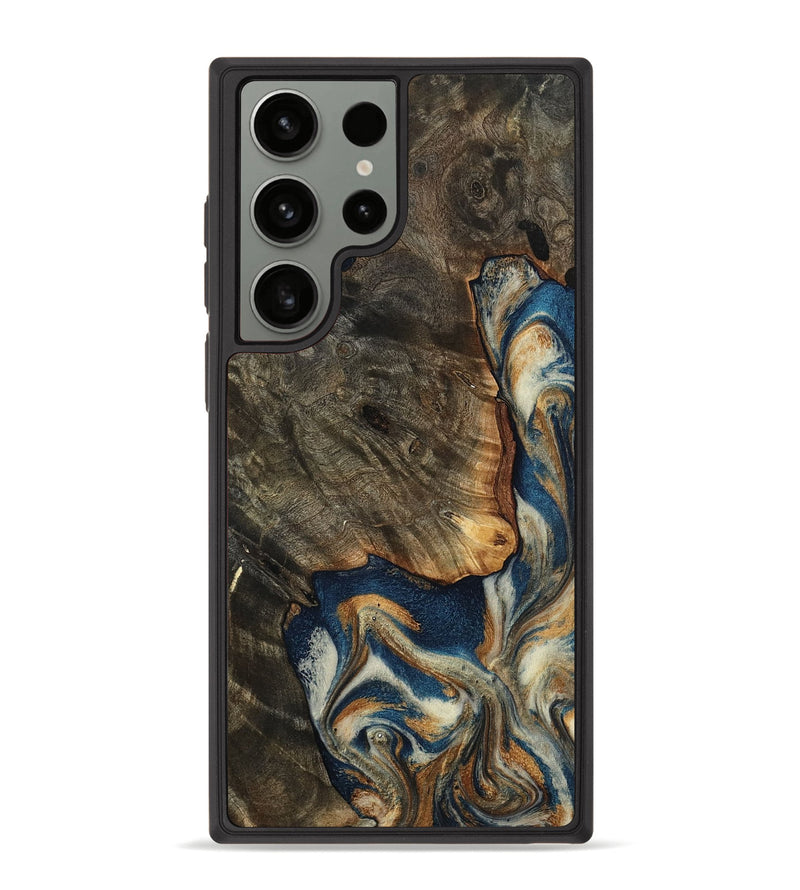 Galaxy S23 Ultra Wood Phone Case - Gian (Teal & Gold, 799197)