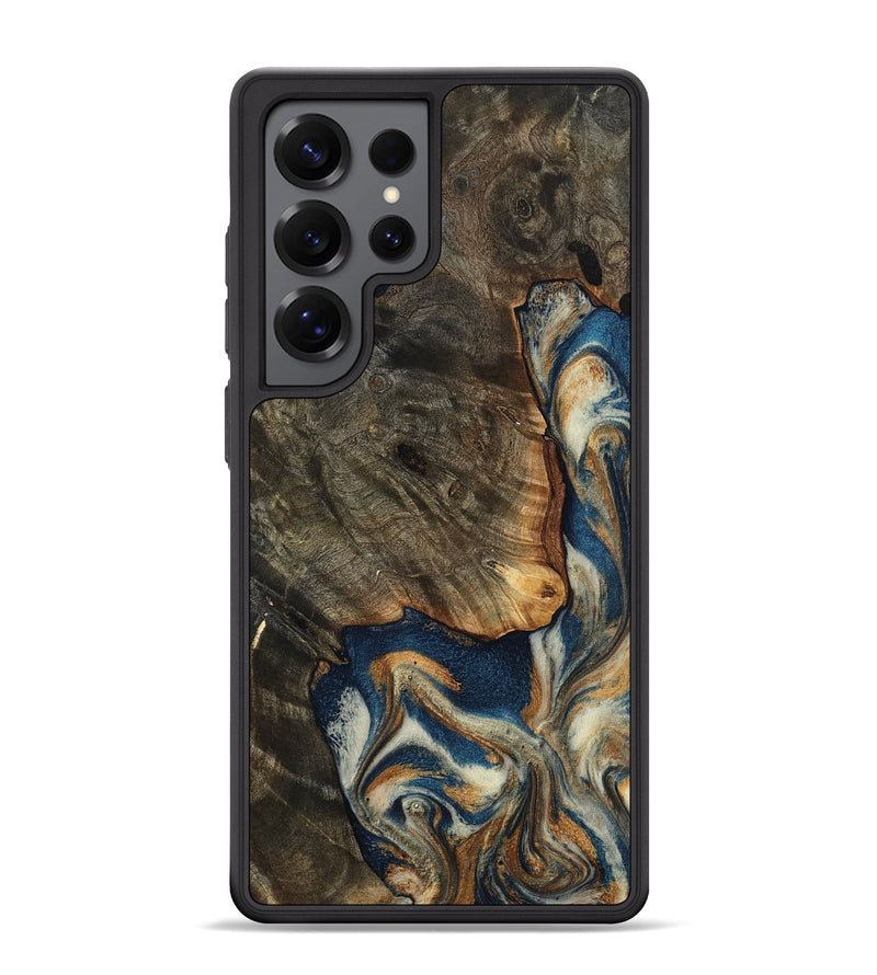 Galaxy S25 Ultra Wood Phone Case - Gian (Teal & Gold, 799197)