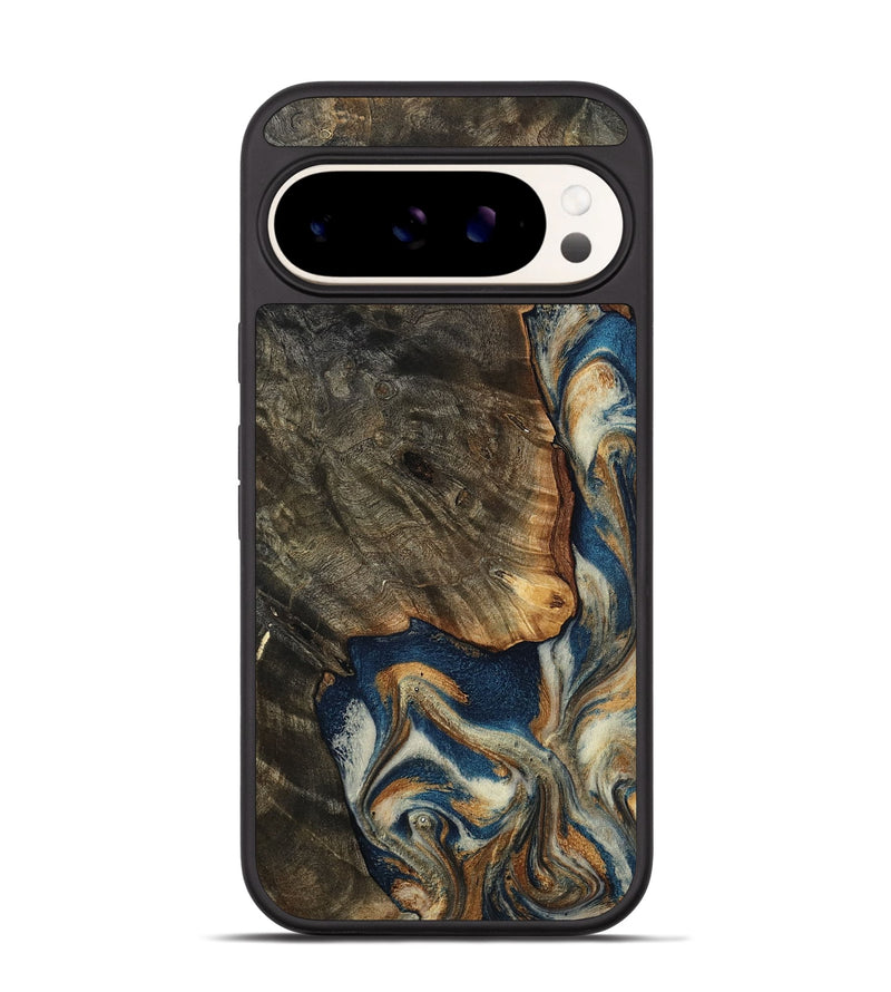 Pixel 9 Pro Wood Phone Case - Gian (Teal & Gold, 799197)