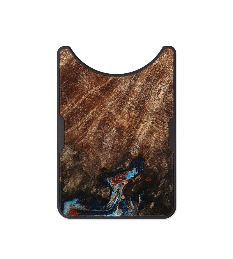 Alloy Wood Wallet - Ima (Teal & Gold, 799199)