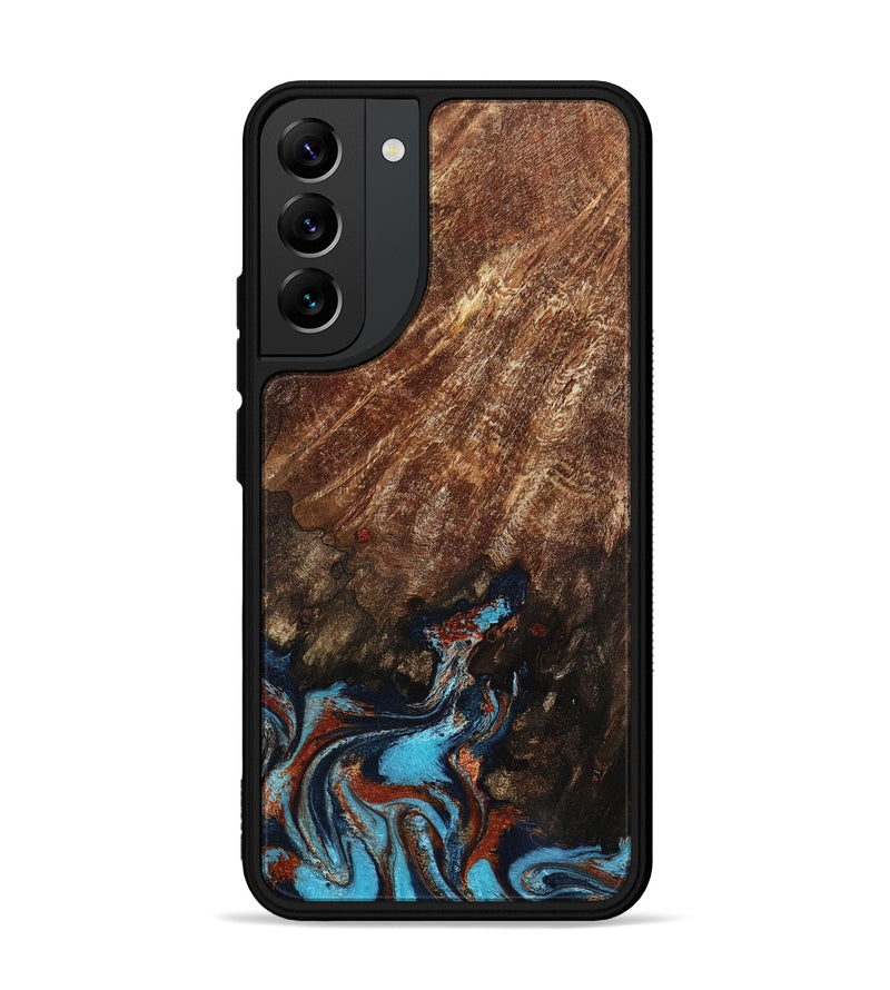 Galaxy S22 Plus Wood Phone Case - Ima (Teal & Gold, 799199)