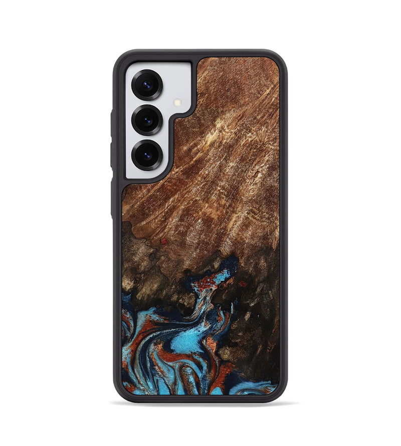 Galaxy S25 Wood Phone Case - Ima (Teal & Gold, 799199)