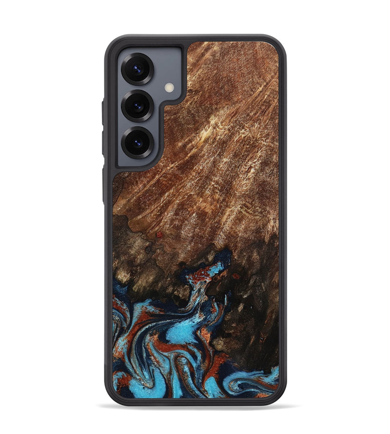 Galaxy S25 Plus Wood Phone Case - Ima (Teal & Gold, 799199)