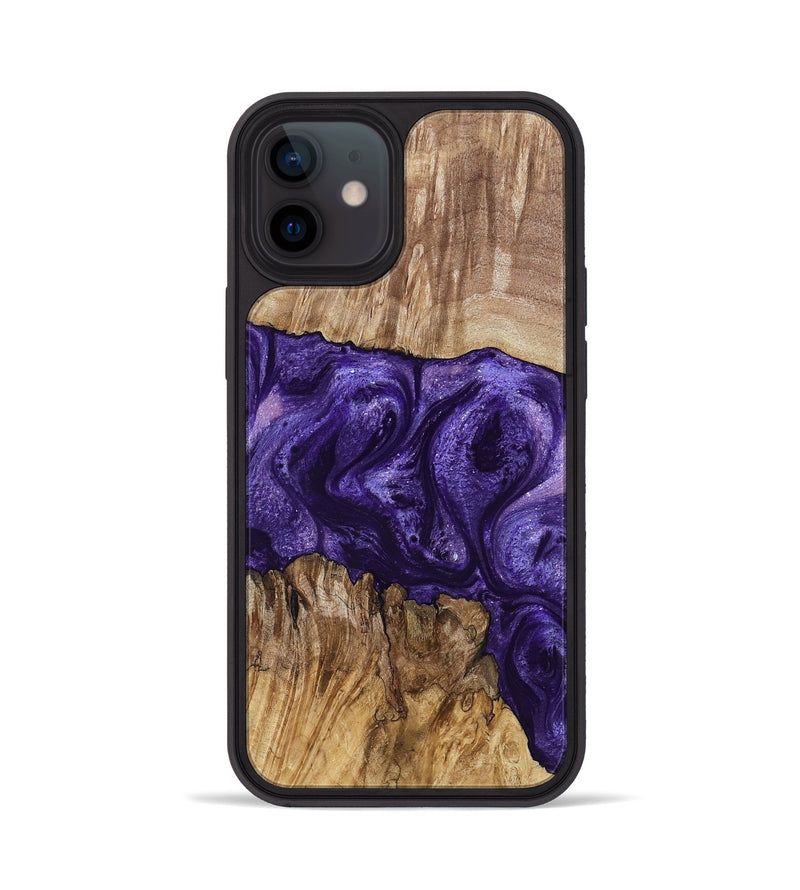 iPhone 12 Wood Phone Case - Mayme (Purple, 799201)