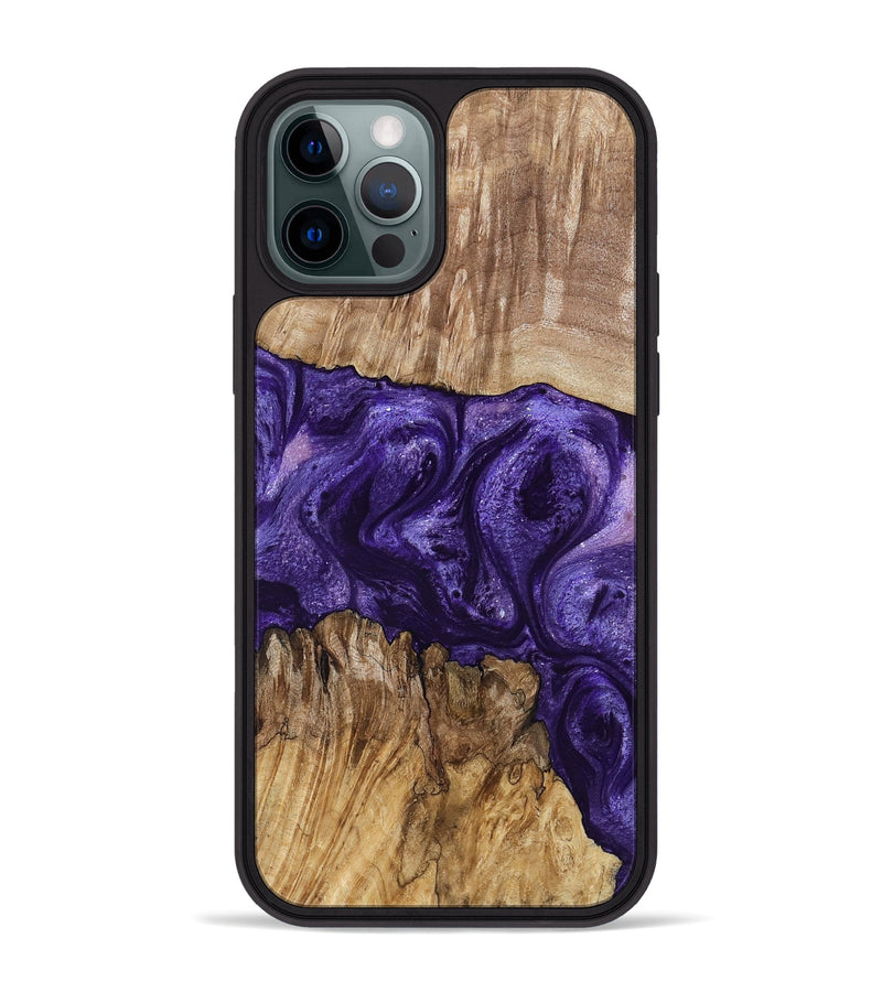 iPhone 12 Pro Max Wood Phone Case - Mayme (Purple, 799201)