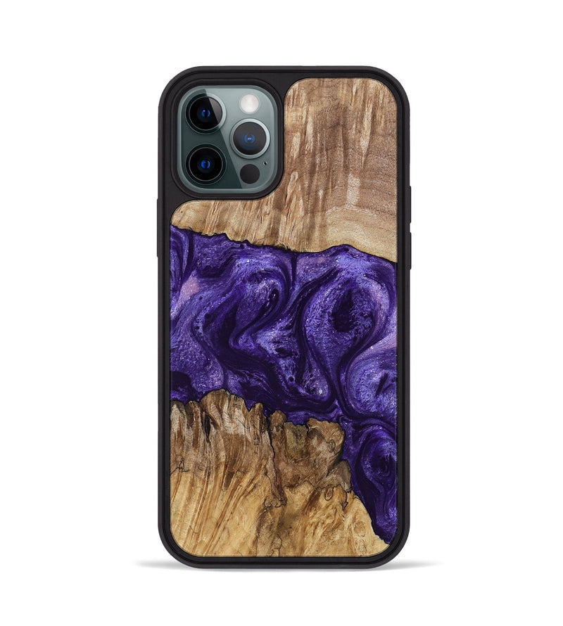 iPhone 12 Pro Wood Phone Case - Mayme (Purple, 799201)
