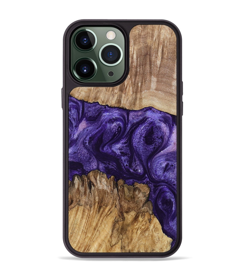 iPhone 13 Pro Max Wood Phone Case - Mayme (Purple, 799201)