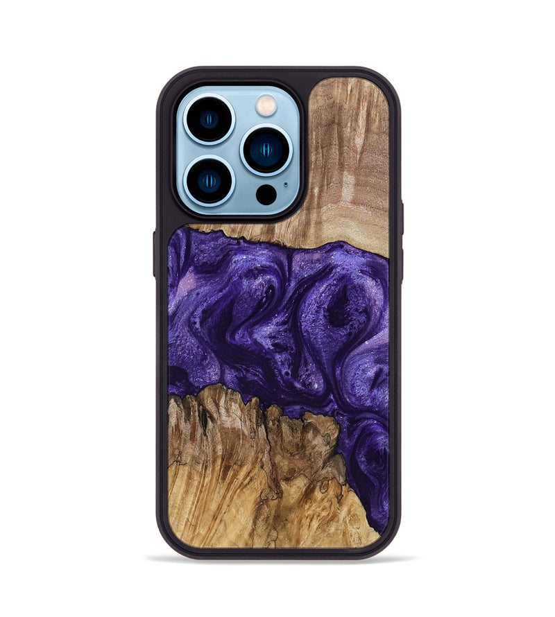 iPhone 14 Pro Wood Phone Case - Mayme (Purple, 799201)