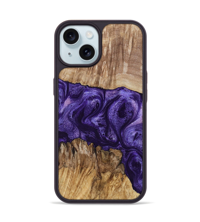 iPhone 15 Wood Phone Case - Mayme (Purple, 799201)