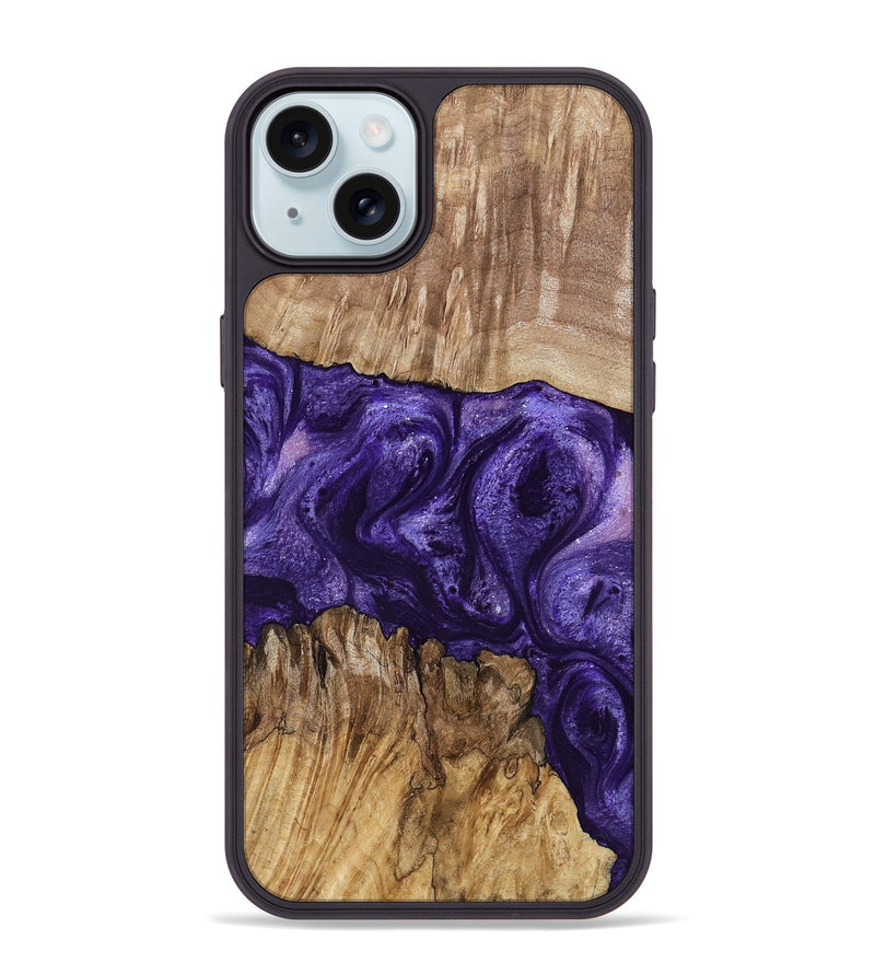 iPhone 15 Plus Wood Phone Case - Mayme (Purple, 799201)