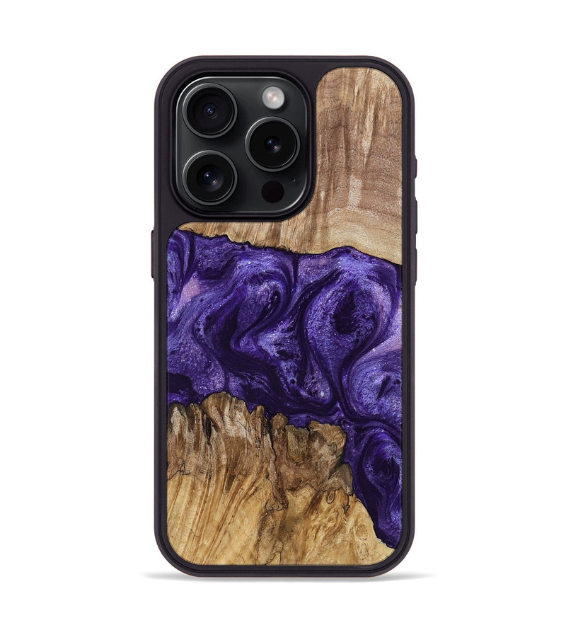 iPhone 15 Pro Wood Phone Case - Mayme (Purple, 799201)
