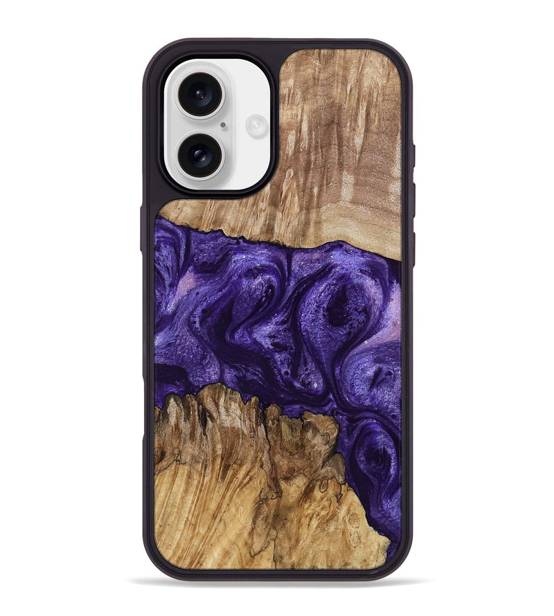 iPhone 16 Plus Wood Phone Case - Mayme (Purple, 799201)