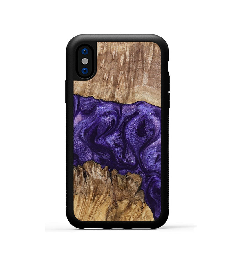 iPhone Xs Wood Phone Case - Mayme (Purple, 799201)