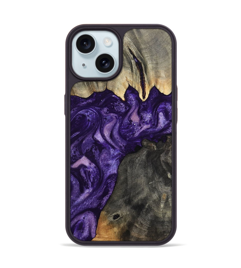 iPhone 15 Wood Phone Case - Collins (Purple, 799202)