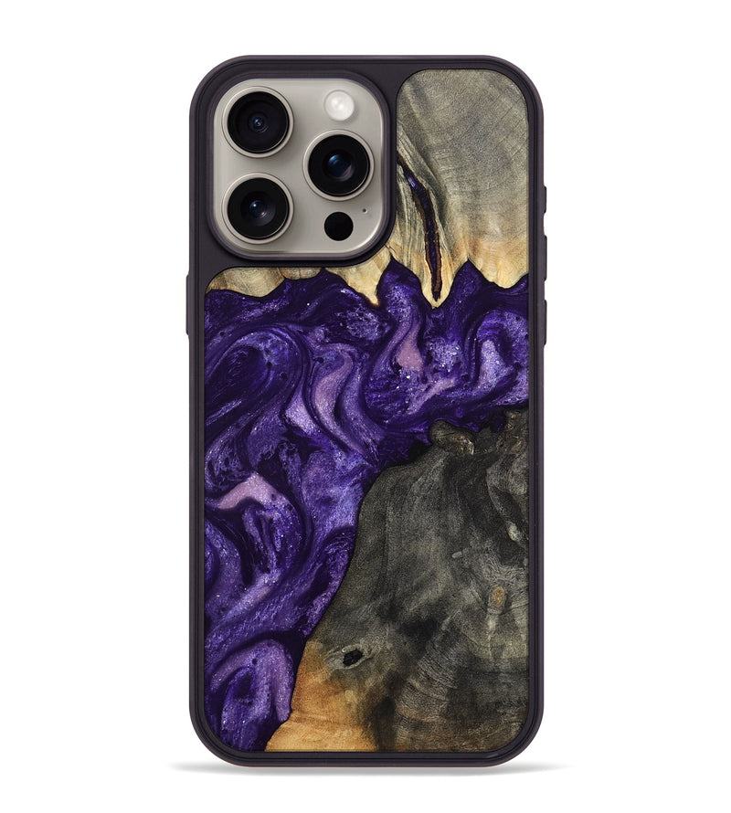 iPhone 15 Pro Max Wood Phone Case - Collins (Purple, 799202)