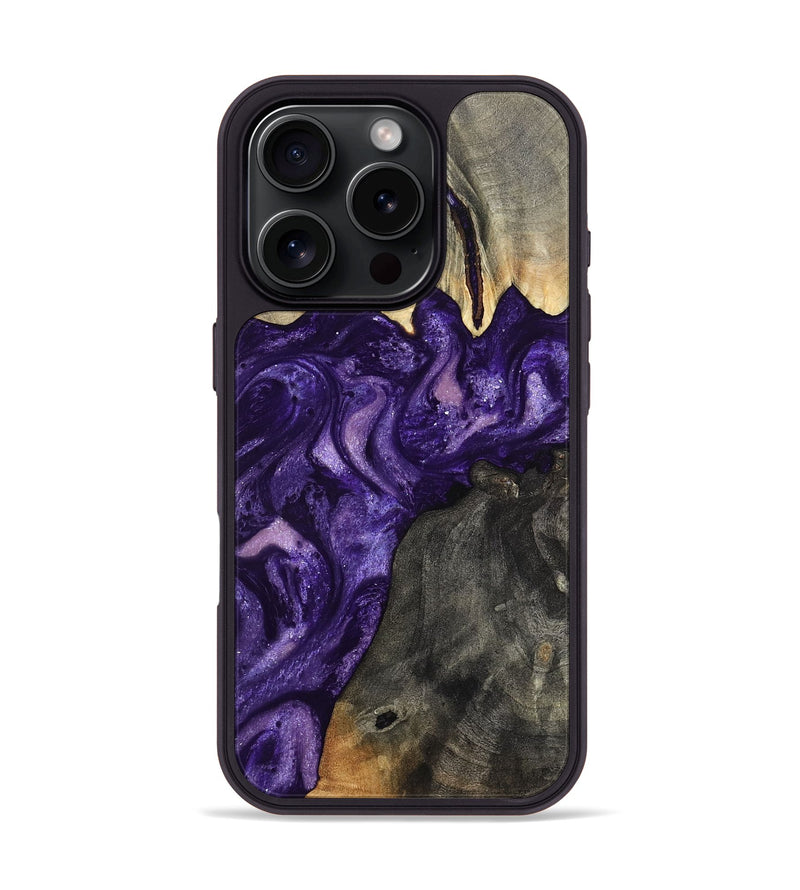 iPhone 16 Pro Wood Phone Case - Collins (Purple, 799202)