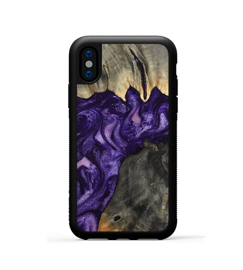 iPhone Xs Wood Phone Case - Collins (Purple, 799202)