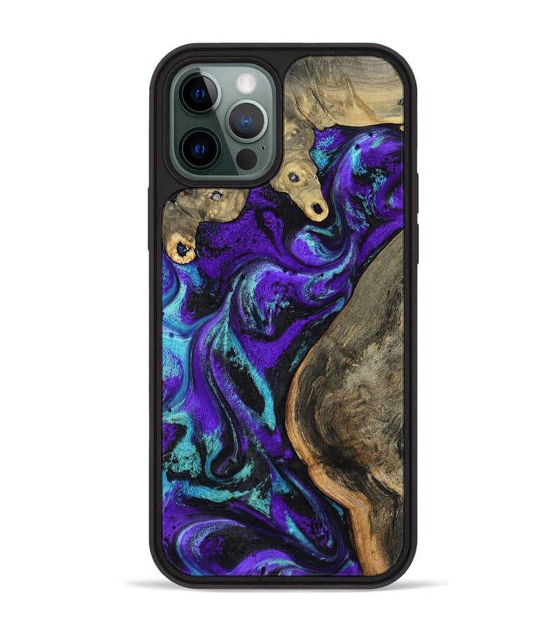 iPhone 12 Pro Max Wood Phone Case - Lu (Purple, 799203)