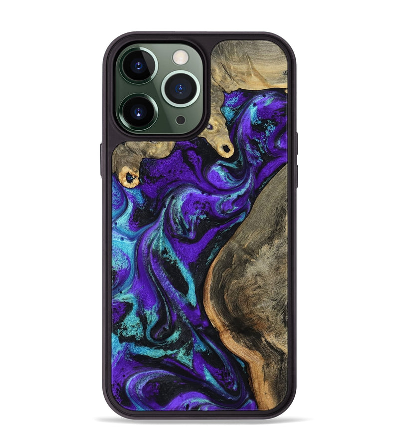 iPhone 13 Pro Max Wood Phone Case - Lu (Purple, 799203)
