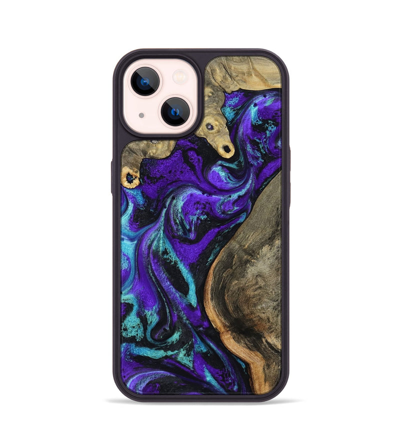 iPhone 14 Wood Phone Case - Lu (Purple, 799203)