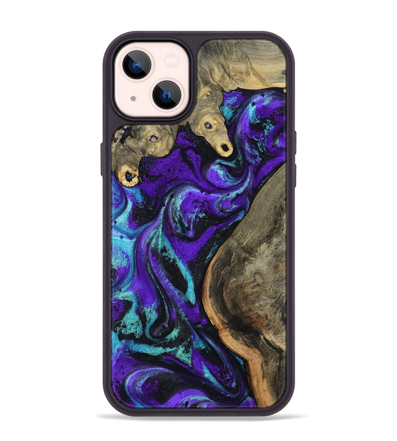 iPhone 14 Plus Wood Phone Case - Lu (Purple, 799203)