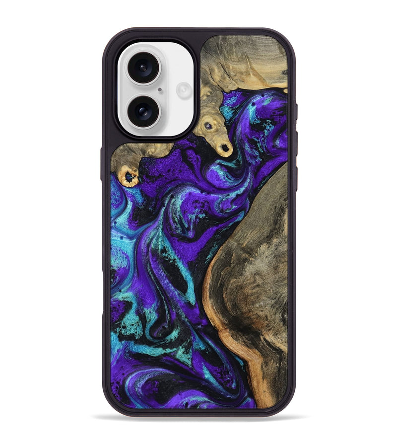 iPhone 16 Plus Wood Phone Case - Lu (Purple, 799203)