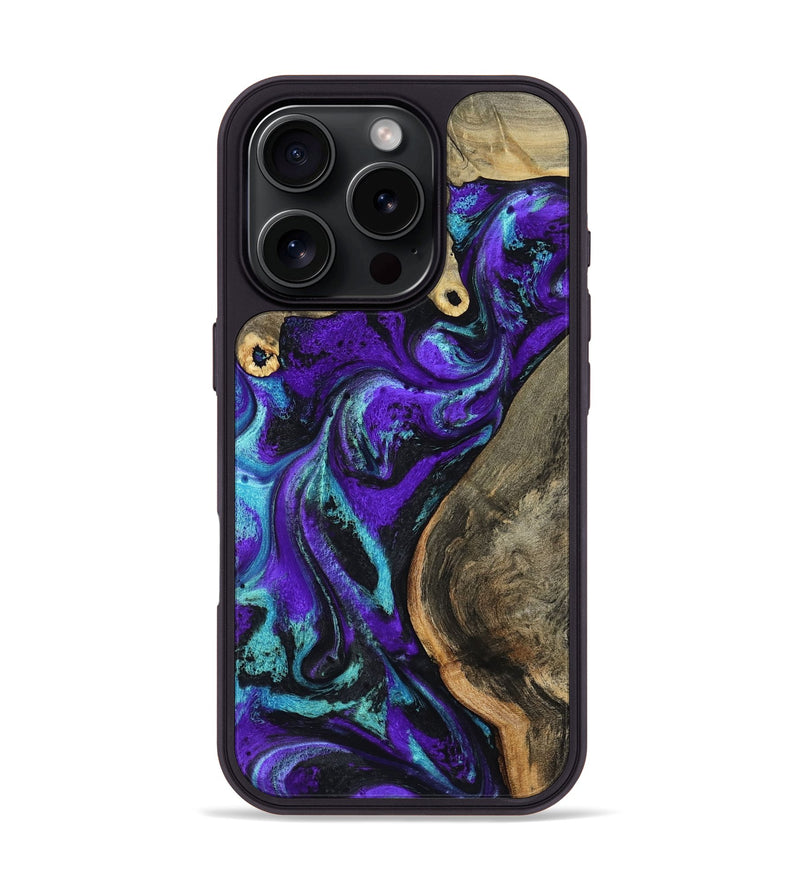 iPhone 16 Pro Wood Phone Case - Lu (Purple, 799203)