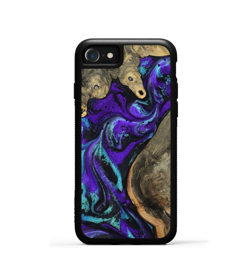 iPhone SE Wood Phone Case - Lu (Purple, 799203)