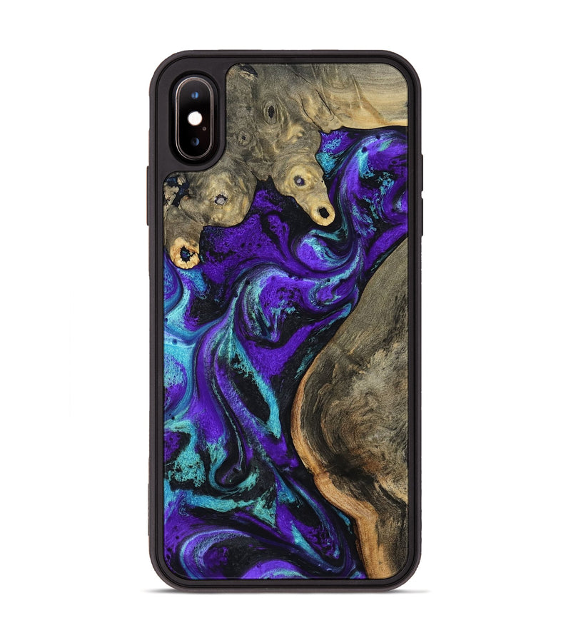 iPhone Xs Max Wood Phone Case - Lu (Purple, 799203)