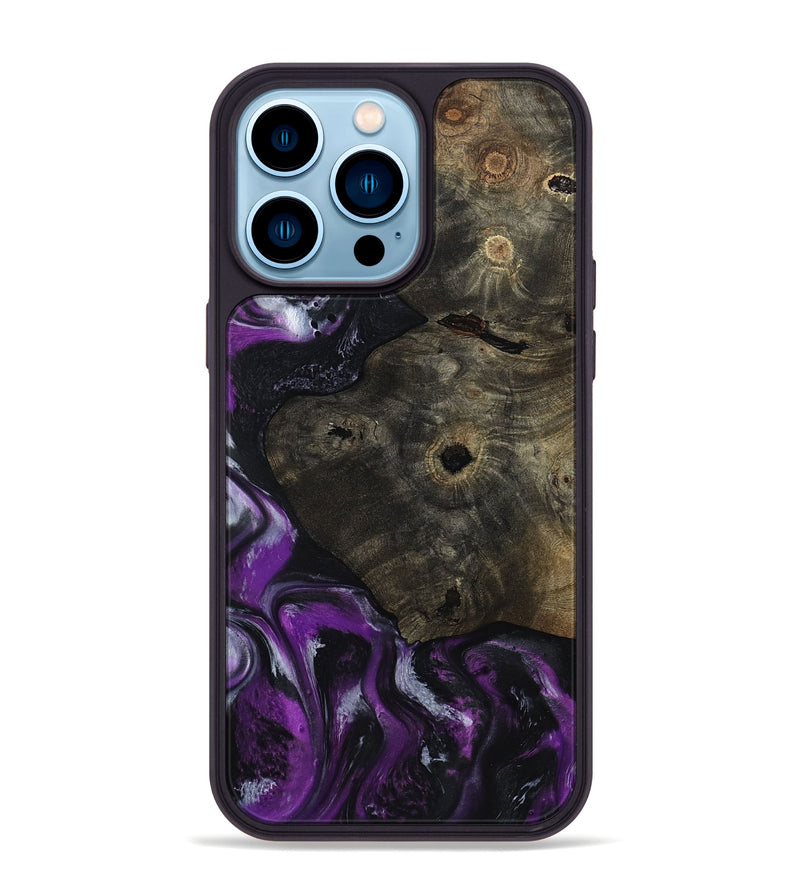 iPhone 14 Pro Max Wood Phone Case - Reina (Purple, 799204)