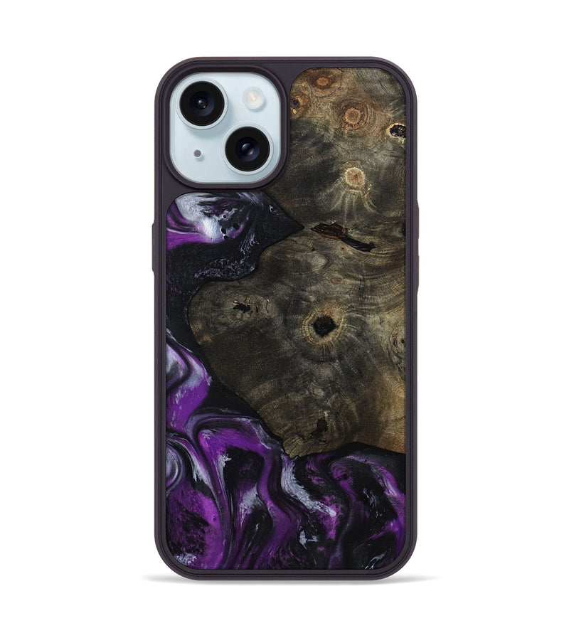 iPhone 15 Wood Phone Case - Reina (Purple, 799204)