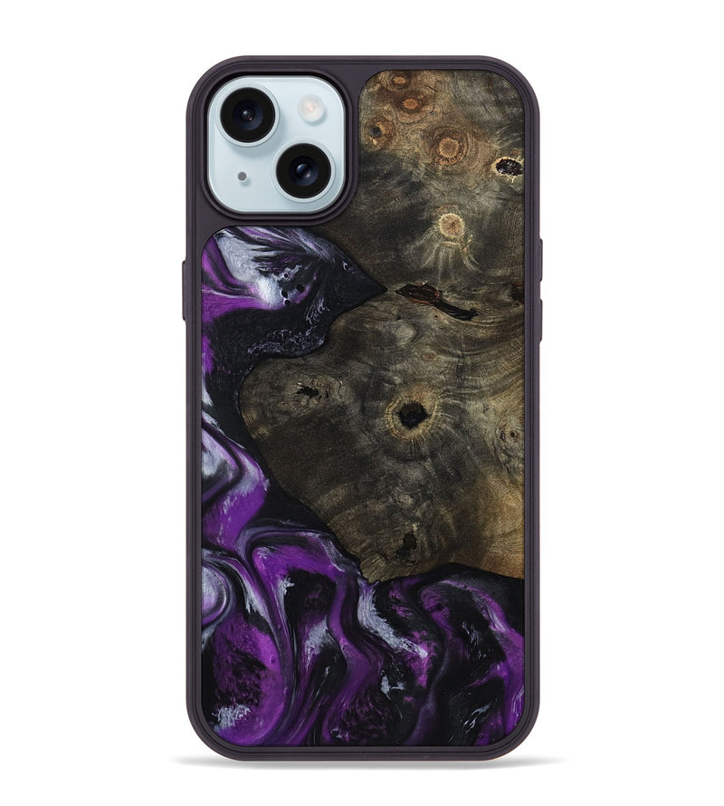 iPhone 15 Plus Wood Phone Case - Reina (Purple, 799204)