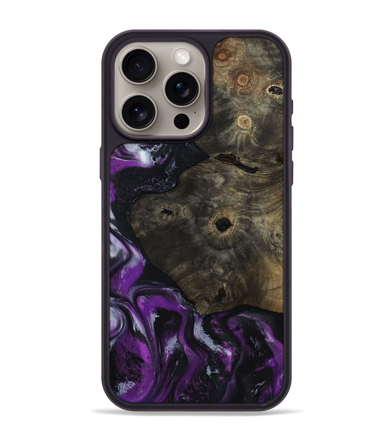 iPhone 15 Pro Max Wood Phone Case - Reina (Purple, 799204)