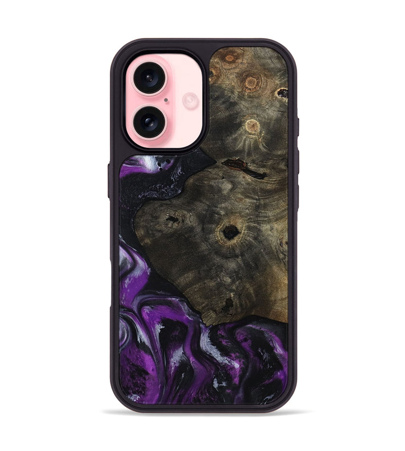 iPhone 16 Wood Phone Case - Reina (Purple, 799204)