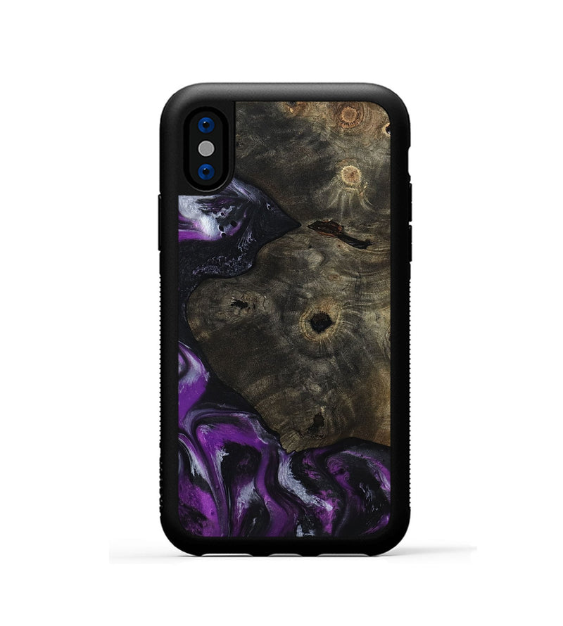 iPhone Xs Wood Phone Case - Reina (Purple, 799204)