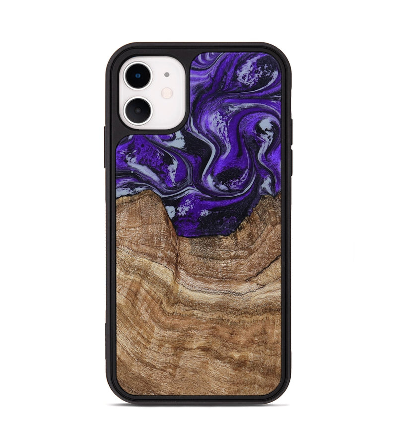 iPhone 11 Wood Phone Case - India (Purple, 799205)