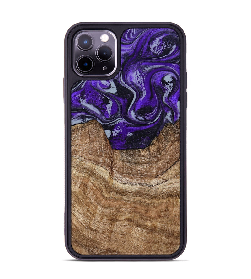 iPhone 11 Pro Max Wood Phone Case - India (Purple, 799205)