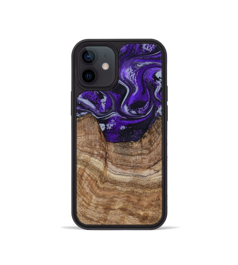 iPhone 12 mini Wood Phone Case - India (Purple, 799205)