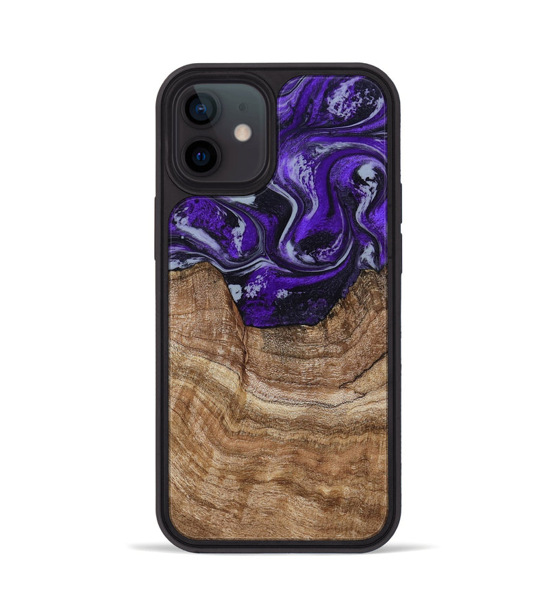 iPhone 12 Wood Phone Case - India (Purple, 799205)