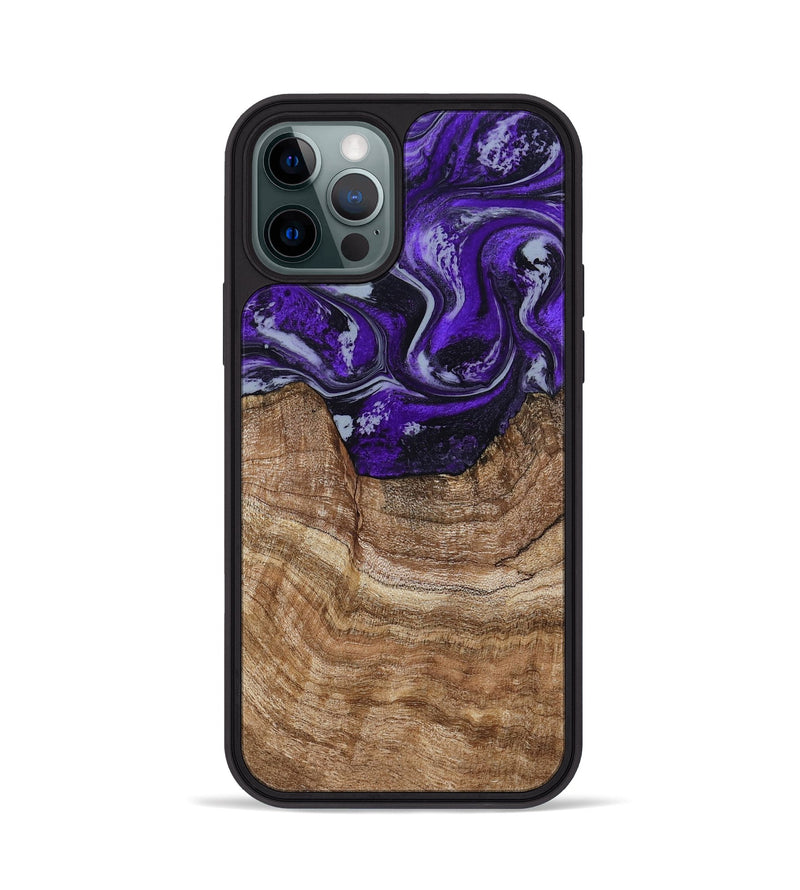 iPhone 12 Pro Wood Phone Case - India (Purple, 799205)