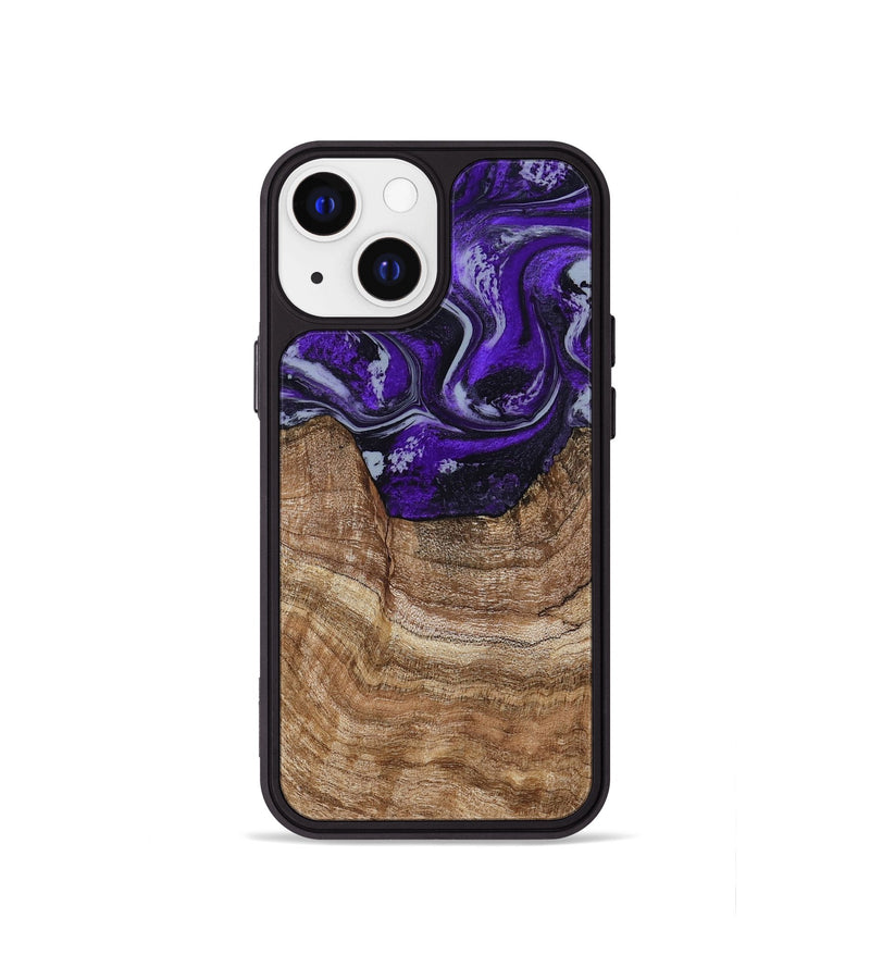 iPhone 13 mini Wood Phone Case - India (Purple, 799205)