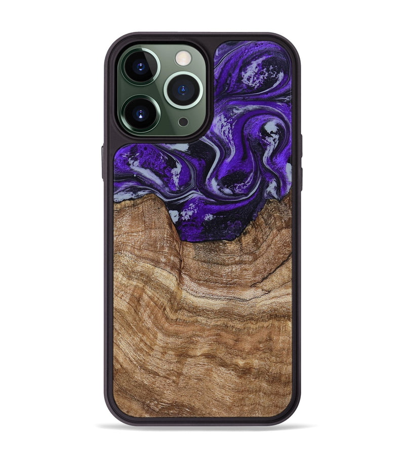 iPhone 13 Pro Max Wood Phone Case - India (Purple, 799205)