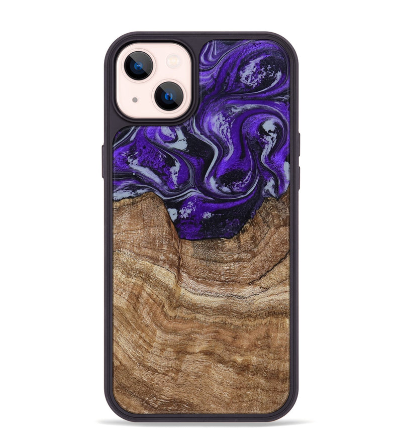 iPhone 14 Plus Wood Phone Case - India (Purple, 799205)